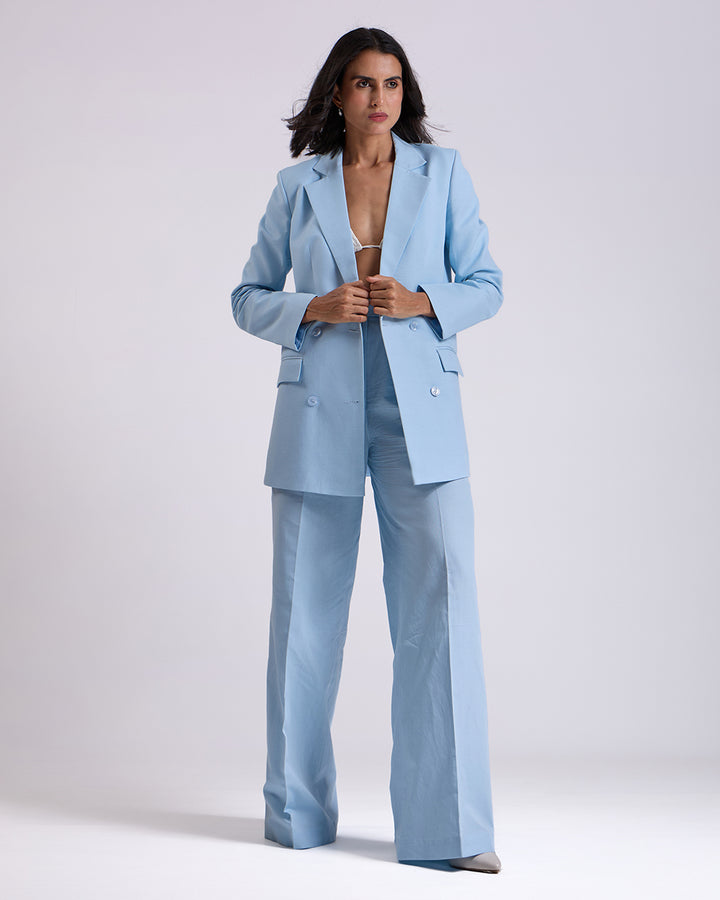 Sky blue Oversized 2-Piece Suit