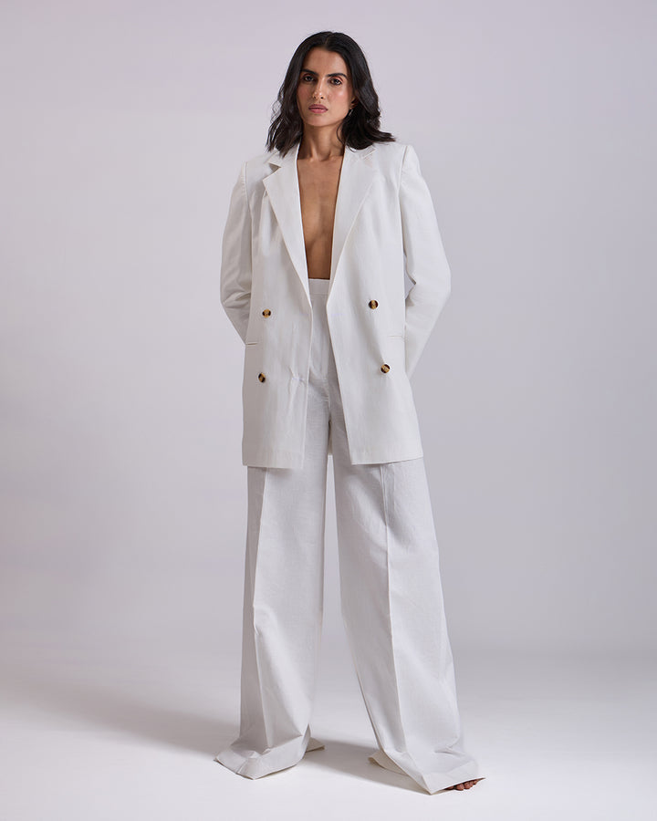 Off White Oversized 2-Piece Suit