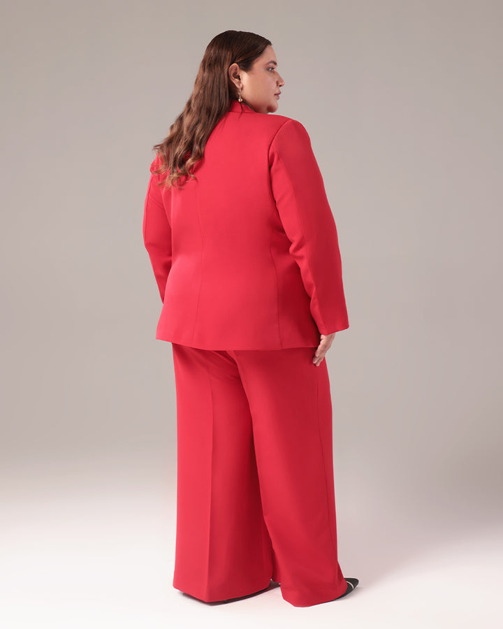 Red Regular Fit 2-Piece Suit