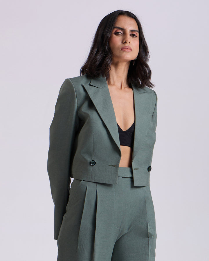 Green Crop Jacket