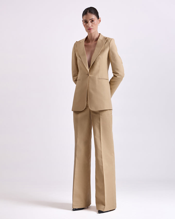 Tan Brown Single-Breasted Suit 2-Piece