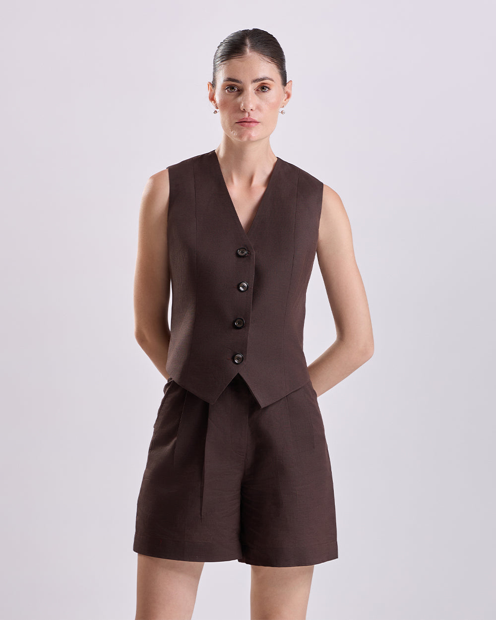 dark brown waistcoat