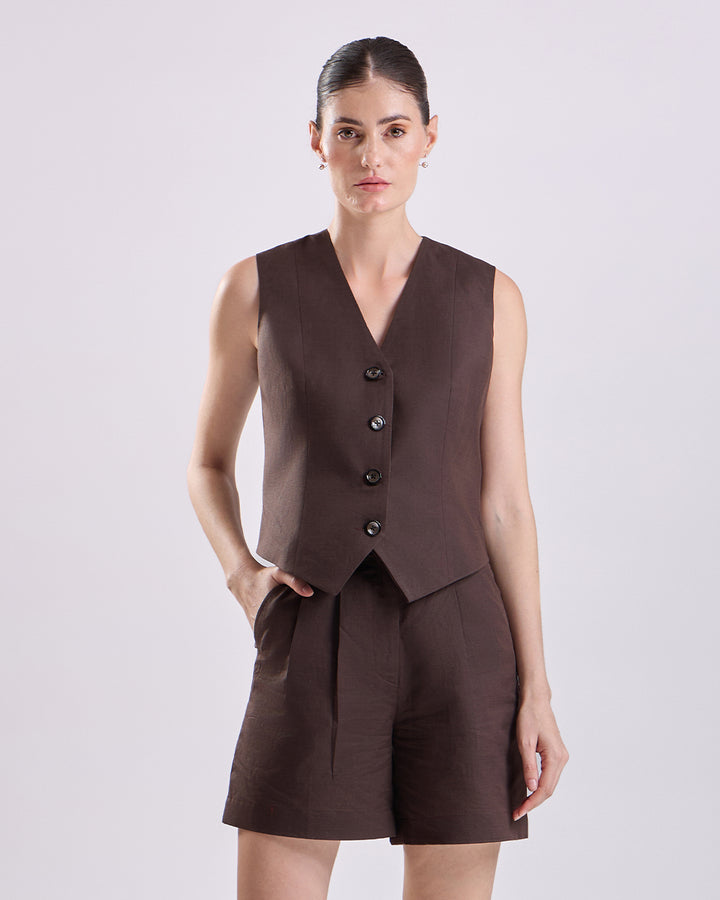dark brown waistcoat
