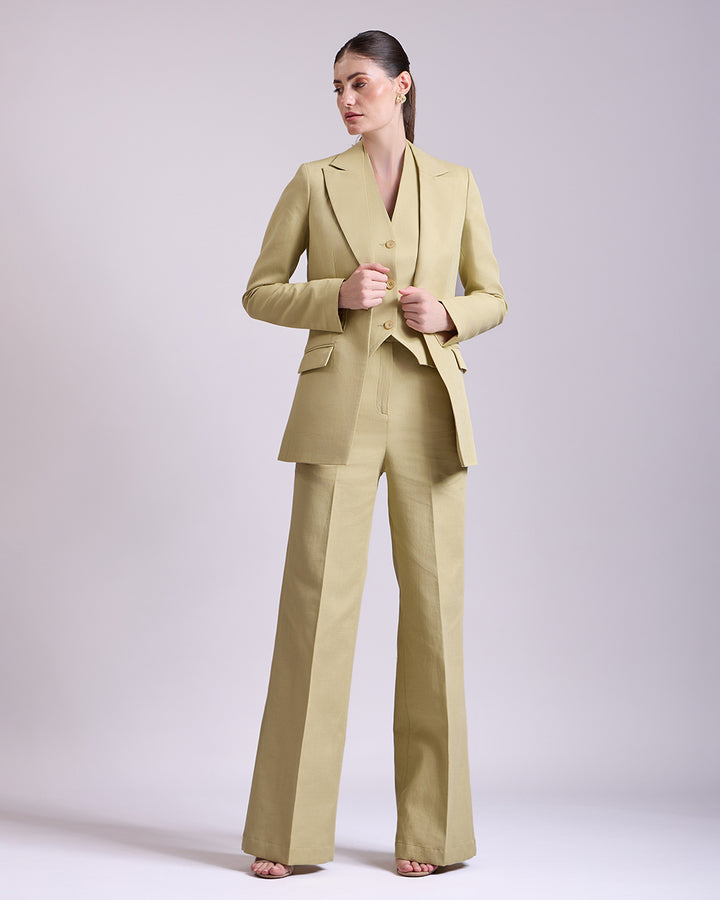 Pista Green Slim-Fit 3-Piece Suit