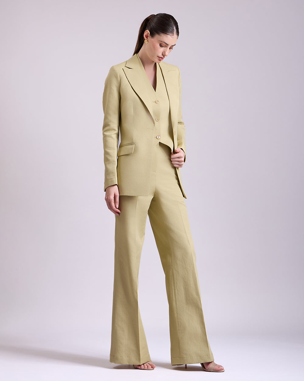 Pista Green Slim-Fit 3-Piece Suit
