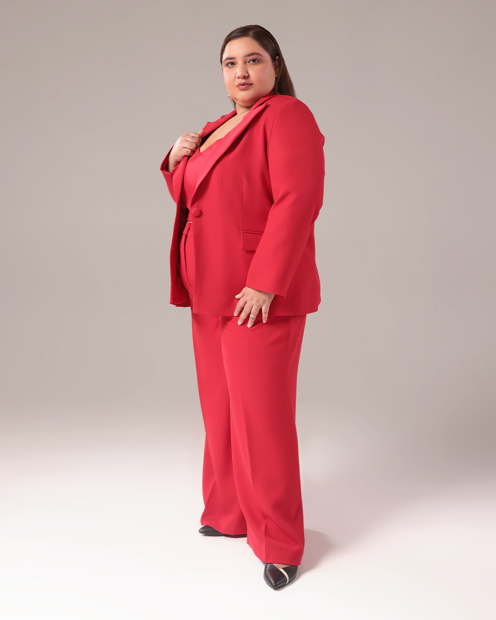 Red Regular Fit 2-Piece Suit