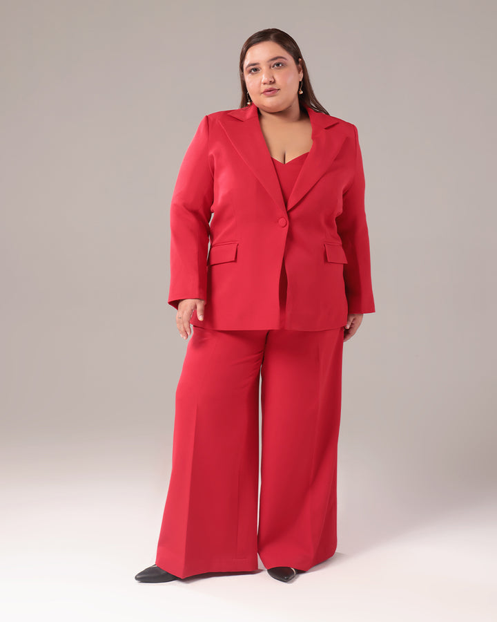 Red Regular Fit 2-Piece Suit
