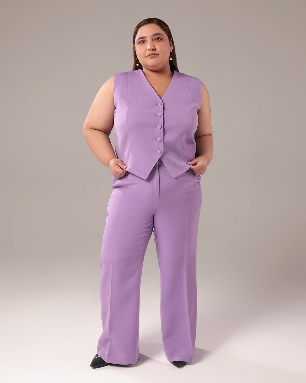 Lavender Slim Fit Blazer Set