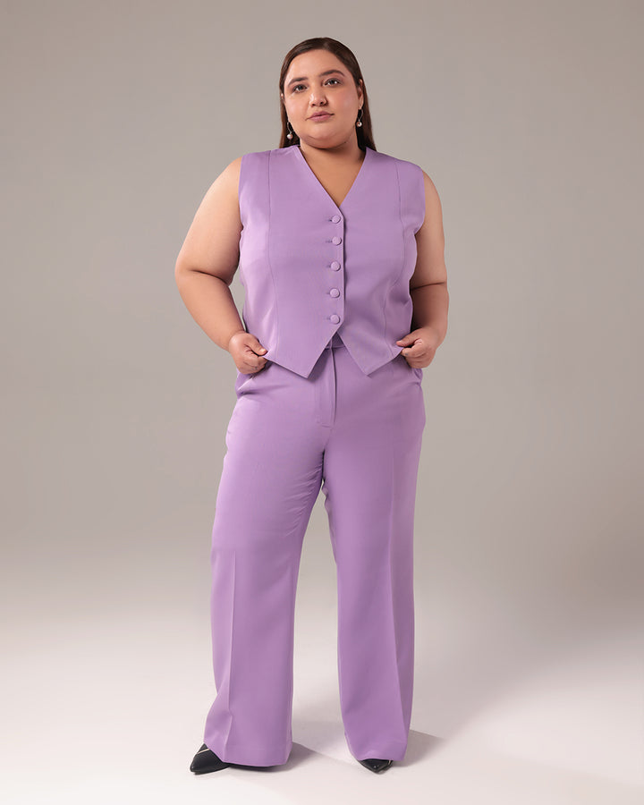 Lavender Slim Fit Blazer Set