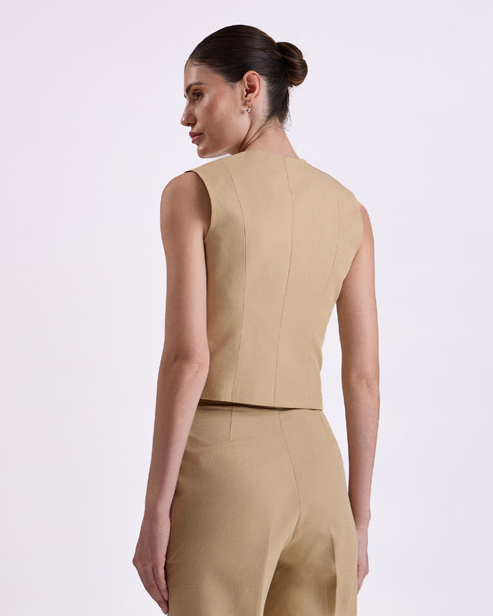 tan brown waistcoat