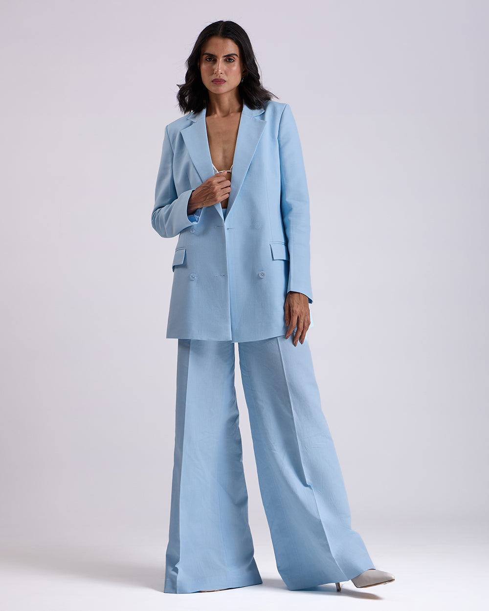 Sky blue Oversized 2-Piece Suit