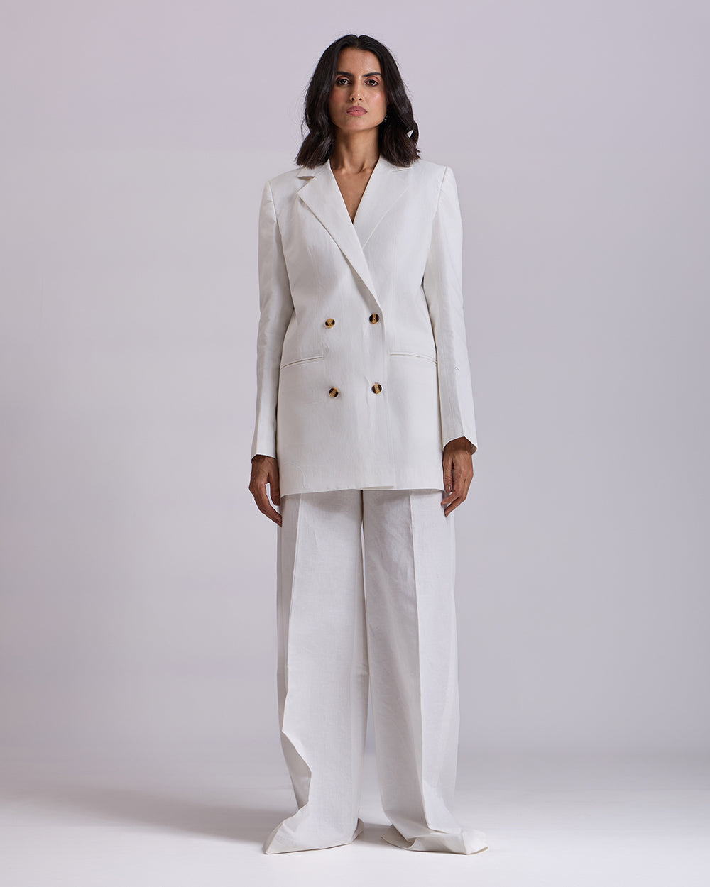 Off White Oversized 2-Piece Suit