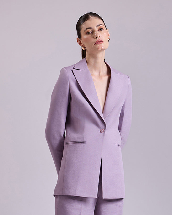Onion Pink Single Breasted Blazer