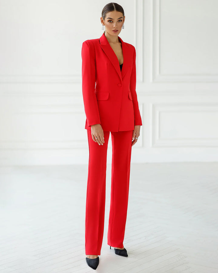 Red  Formal 2-piece Suit