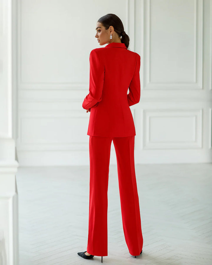 Red  Formal 2-piece Suit