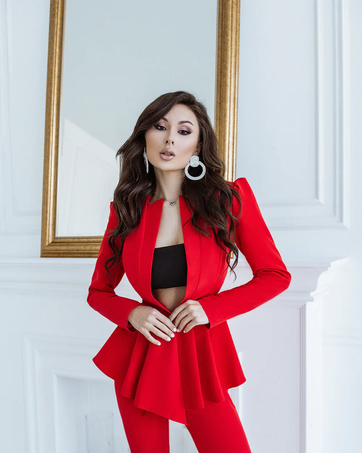 Ventt Red Blazer Set