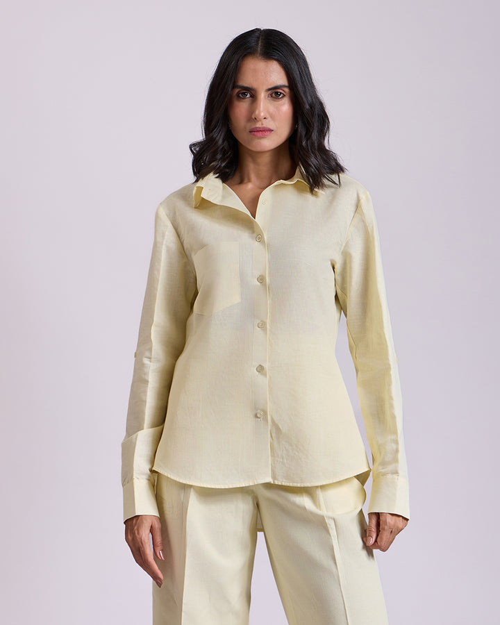 Yellow Collared Basic shirt