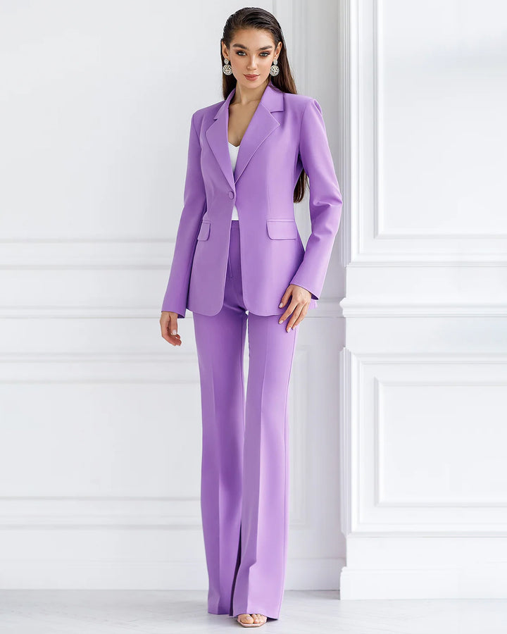 Lavender Single-Breasted Suit 2-Piece