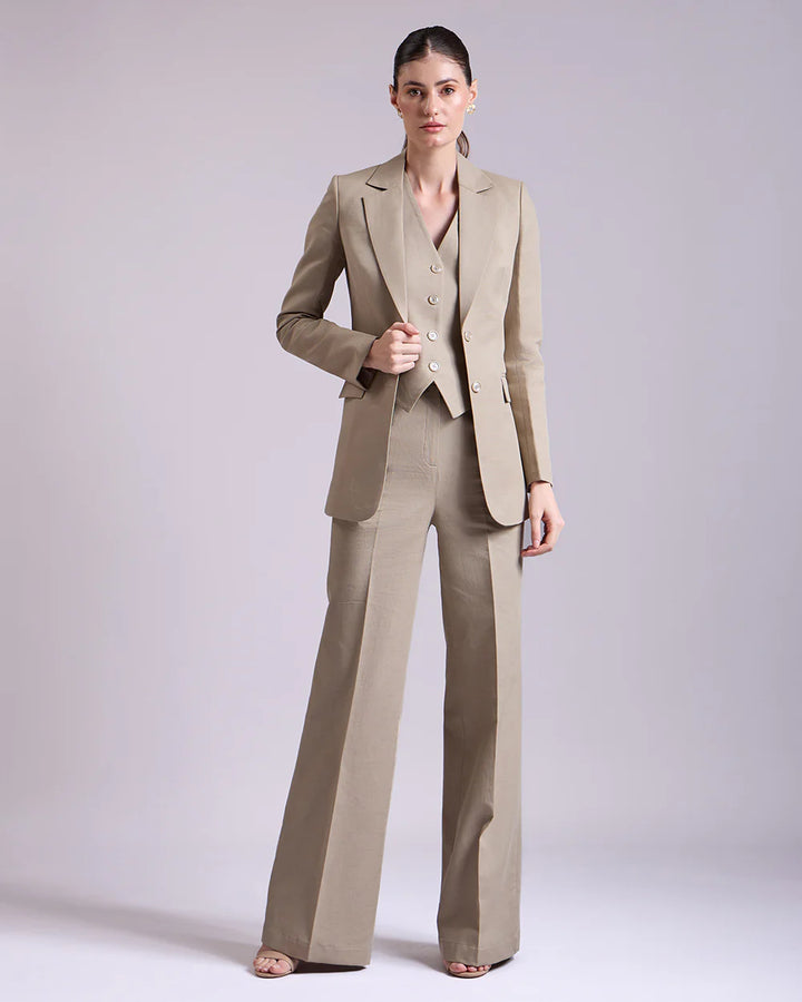 Olive Single-Breasted Suit 2-Piece