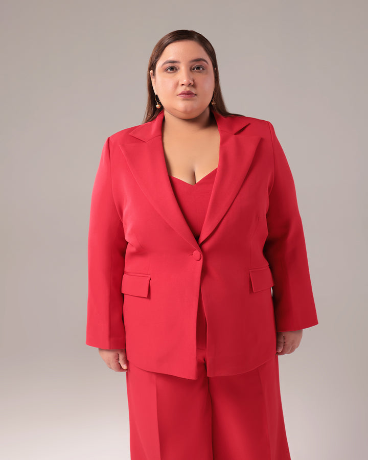 Red Regular Fit 2-Piece Suit