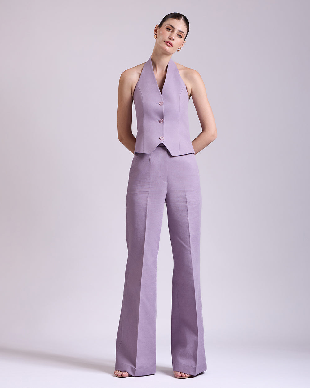 onion pink Waistcoat And Pant Set
